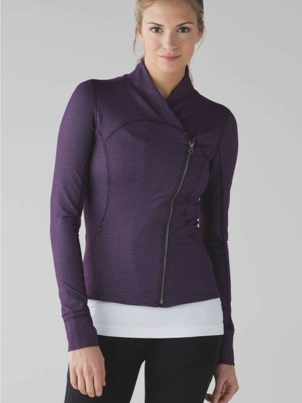 Women’s Purple Asymmetrical Zip Precision Jacket